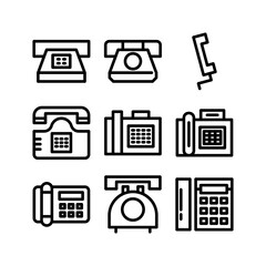 landline icon or logo isolated sign symbol vector illustration - high-quality black style vector icons
