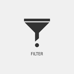 Filter vector icon illustration sign