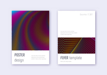 Minimalistic cover design template set. Rainbow ab
