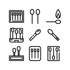 matchstick icon or logo isolated sign symbol vector illustration - high-quality black style vector icons
