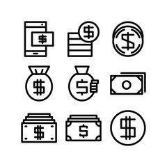 money icon or logo isolated sign symbol vector illustration - high-quality black style vector icons
