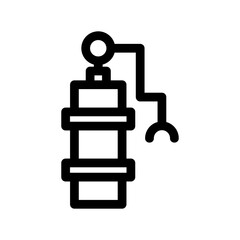 oxygen tank icon or logo isolated sign symbol vector illustration - high-quality black style vector icons
