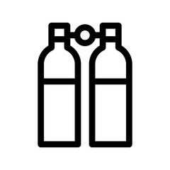 oxygen tank icon or logo isolated sign symbol vector illustration - high-quality black style vector icons
