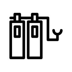 oxygen tank icon or logo isolated sign symbol vector illustration - high-quality black style vector icons
