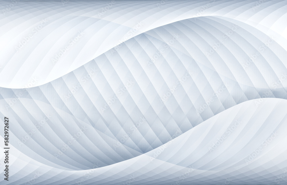 Poster silver and white abstract curved lines texture texture background, 3d rendering.