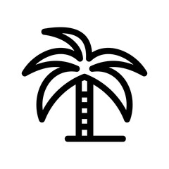 palm tree icon or logo isolated sign symbol vector illustration - high-quality black style vector icons
