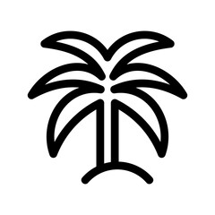 palm tree icon or logo isolated sign symbol vector illustration - high-quality black style vector icons
