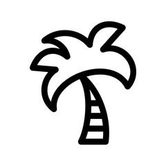 palm tree icon or logo isolated sign symbol vector illustration - high-quality black style vector icons

