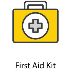 Obraz premium First aid kit icon design stock illustration