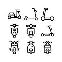 scooter icon or logo isolated sign symbol vector illustration - high-quality black style vector icons
