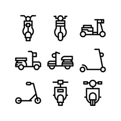 scooter icon or logo isolated sign symbol vector illustration - high-quality black style vector icons
