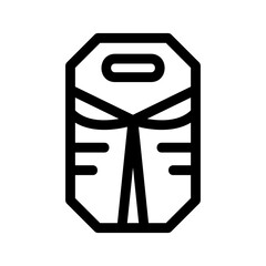 sleeping bag icon or logo isolated sign symbol vector illustration - high quality black style vector icons
