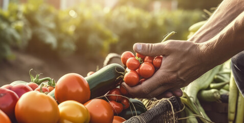 Harvesting fresh vegetables - Generative AI