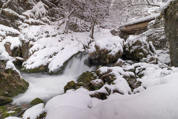 Fototapeta na wymiar Gesäuse - Hartelsgraben im Winter