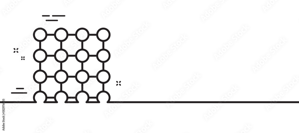Poster density line icon. gas particles grid sign. high porosity symbol. minimal line illustration backgrou
