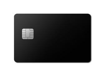 Black credit card on a white background - 582977015