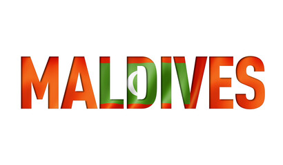 Maldives flag text font