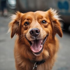 Gl&uuml;cklicher Hund, made by Ai, Ai-Art