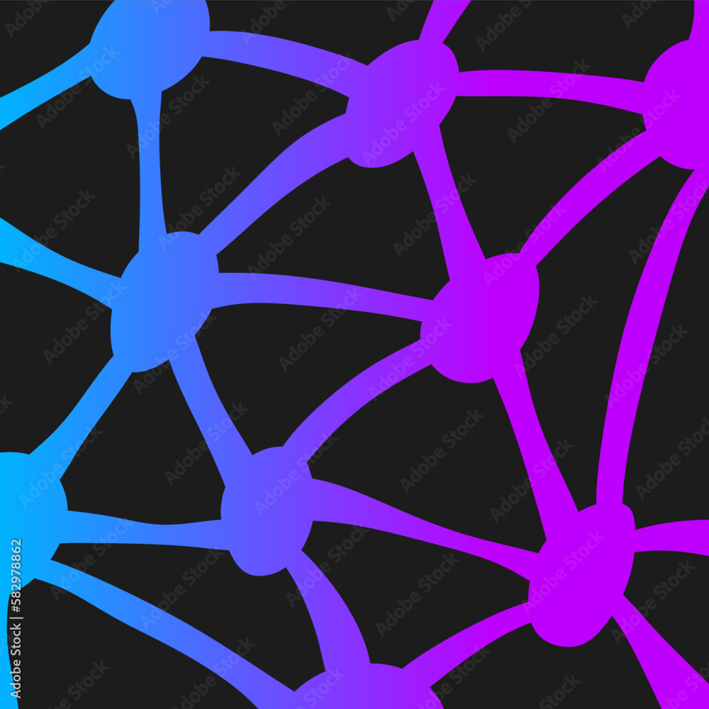 Poster abstract background with some dots connected each other with lines