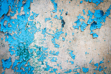 Old cracked paint. Grunge texture. Layer of old paint cracked.