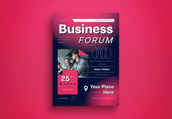 Fusia Gradient Business Flyer Layout
