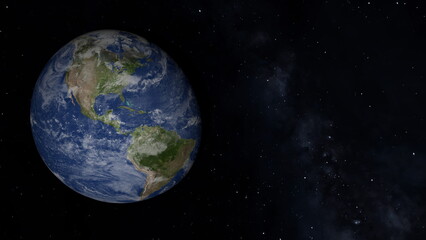 Planet Earth in outer space.