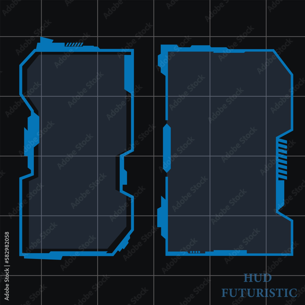 Poster futuristic vector hud interface screen design digital callouts titles hud- ui gui futuristic user