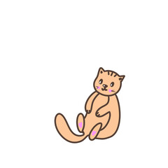 Cartoon sitting cat
