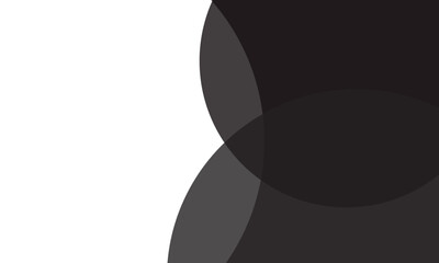 Black color circles background with overlap layer. For wallpaper, cover, banner, poster, placard and presentation. Black abstract background for business card and flyer template, vector illustration 