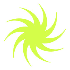 Retro futuristic star abstract sun symbol