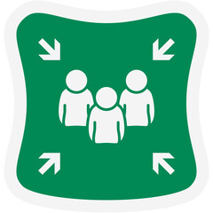 Sticker Assembly Point Emergency Life Evacuation Disaster Threat
