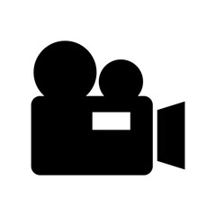 video camera icon or logo isolated sign symbol vector illustration - high quality black style vector icons
