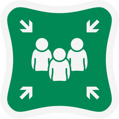 Sticker Assembly Point Emergency Life Evacuation Disaster Threat