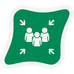 Sticker Assembly Point Emergency Life Evacuation Disaster Threat