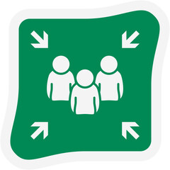 Sticker Assembly Point Emergency Life Evacuation Disaster Threat