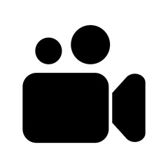 video camera icon or logo isolated sign symbol vector illustration - high quality black style vector icons
