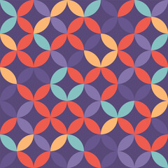 Fototapeta premium Cool 1950s pattern ovals and circles