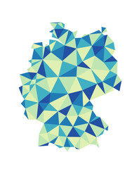 Obraz premium Germany polygonal map - low poly style