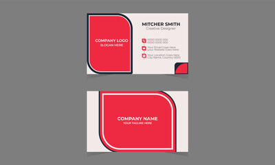 Modern Business Card Creative And Clean Business Card Template Vector Design Formal Double Sided Business Card Template Modern And Clean Style 