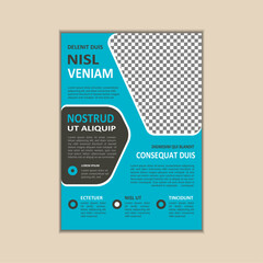 The corporate business flyer template is simple and clean a4 size with bleed vector design