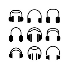 headphone icon or logo isolated sign symbol vector illustration - high quality black style vector icons
