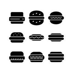 hot dogs icon or logo isolated sign symbol vector illustration - high quality black style vector icons
