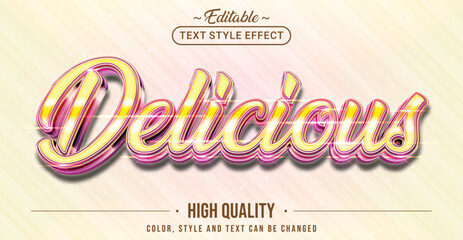 Editable text style effect - Delicious text style theme.