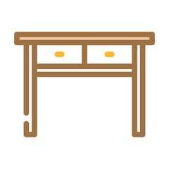 table living room color icon vector illustration