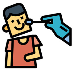 pcr test filled outline icon style