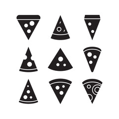pizza icon or logo isolated sign symbol vector illustration - high quality black style vector icons
