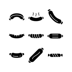 sausage icon or logo isolated sign symbol vector illustration - high quality black style vector icons
