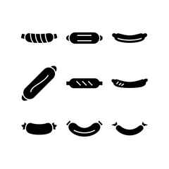sausage icon or logo isolated sign symbol vector illustration - high quality black style vector icons
