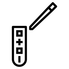blood test line icon style