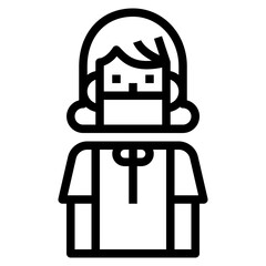 mask line icon style